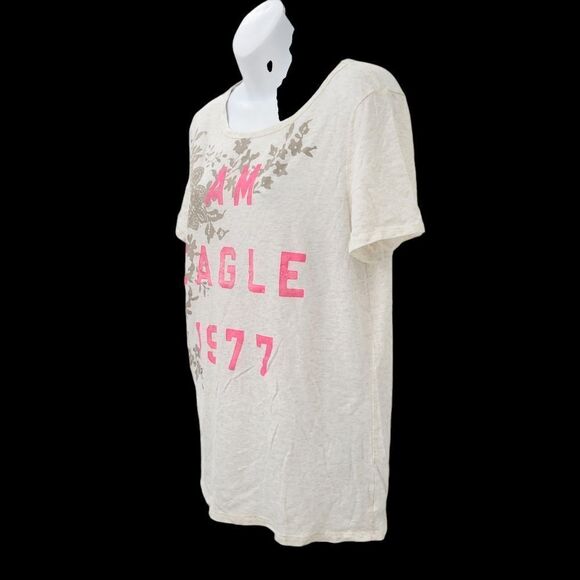 2/$20 American Eagle Outfitters Light Grey Top Tee T-shirt Size: XL - Picture 3 of 7